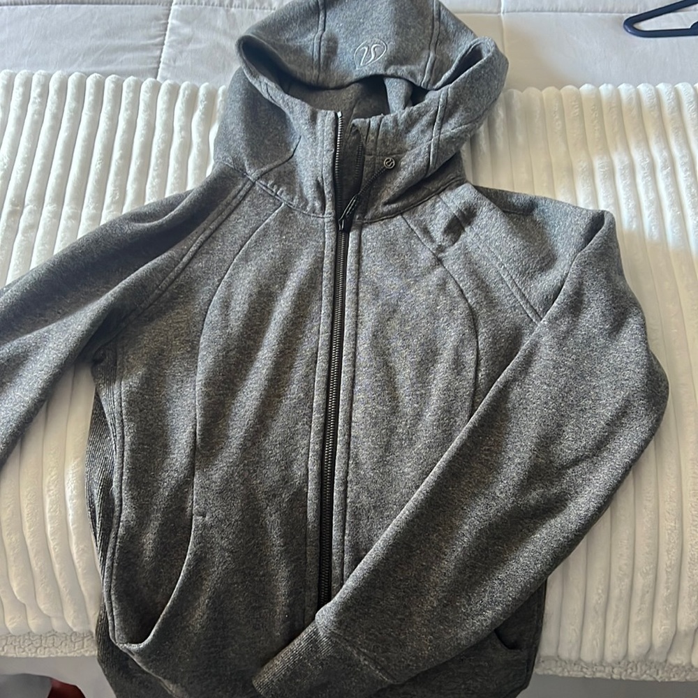 lulu scuba full zip heather gray!!
